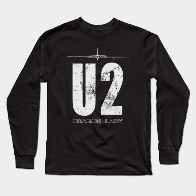 U2 Dragon Lady Spy Plane Long Sleeve T-Shirt by Jose Luiz Filho